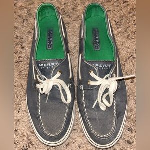Navy blue Sperry shoes